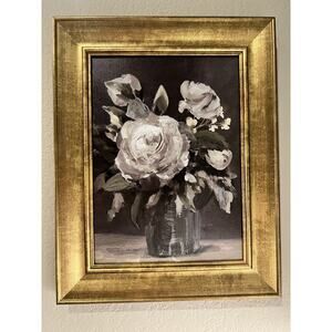 Threshold Studio McGee 11 X 14 Vintage‎ Moody Floral Wall Canvas Gold Frame